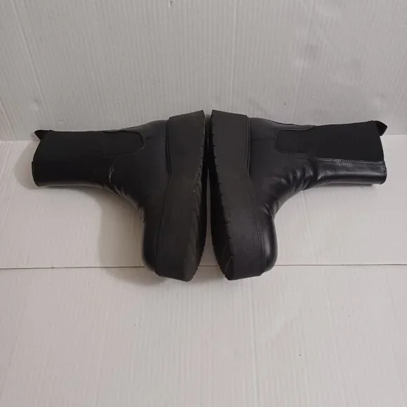 ZARA CHUNKY PLATFORM ANKLE BOOTS - GOTH GRUNGE STYLE - Picture 6 of 13